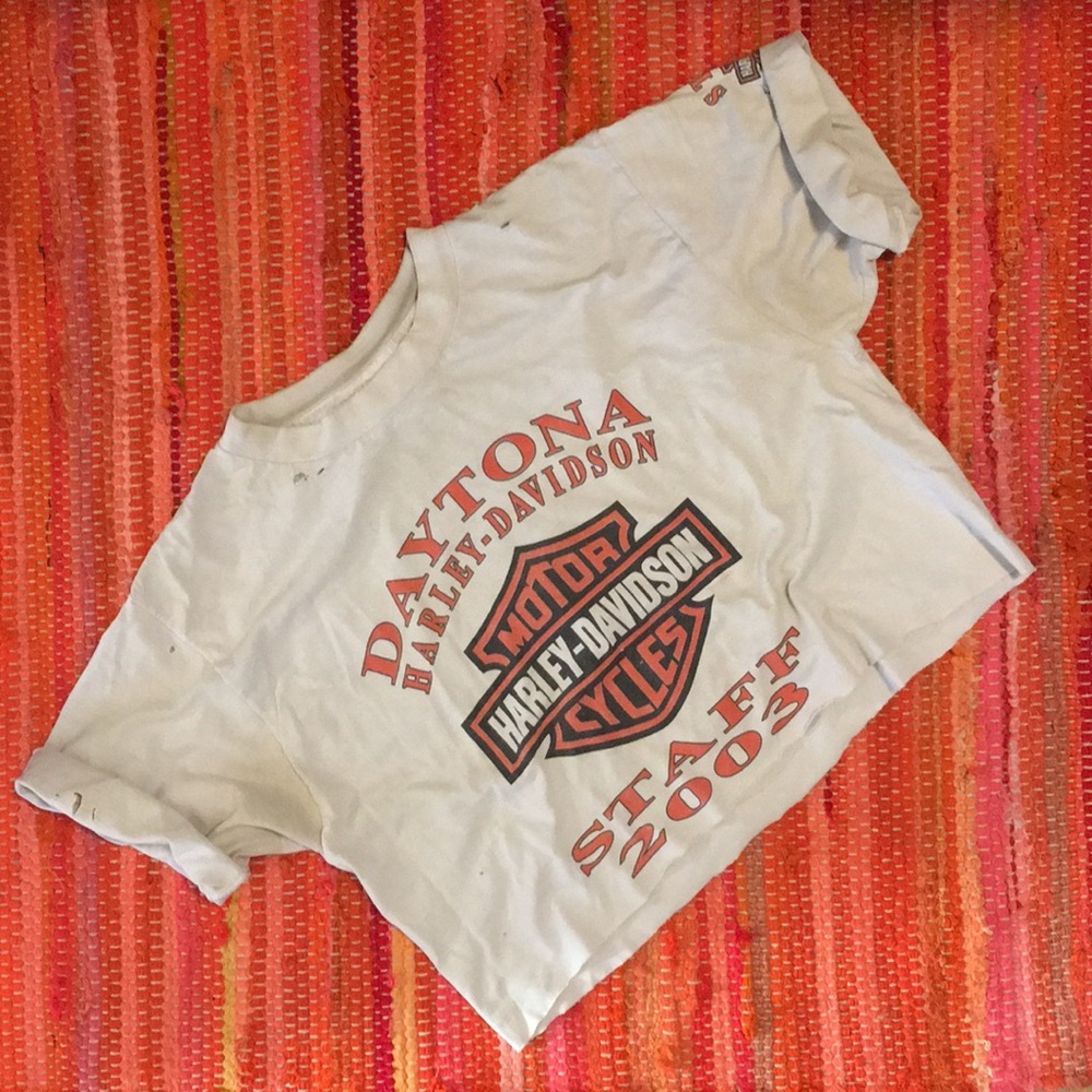 Vintage Early 2000s Harley Davidson Crop T-Shirt